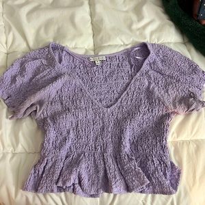 Boutique Purple Ruffle Top